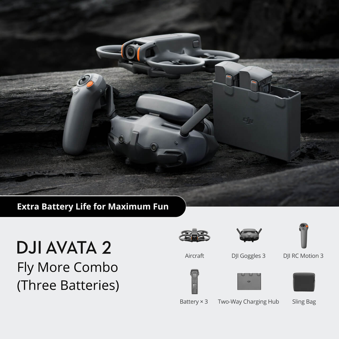 DJI Avata 2 Fly More Combo (3 Batteries)